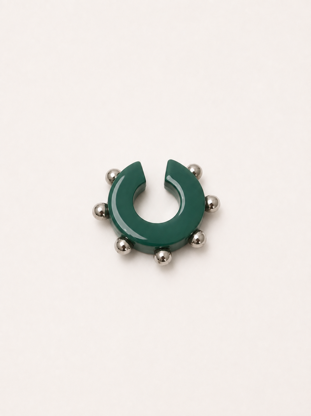 EAR CUFF CORAL DOT VERDE