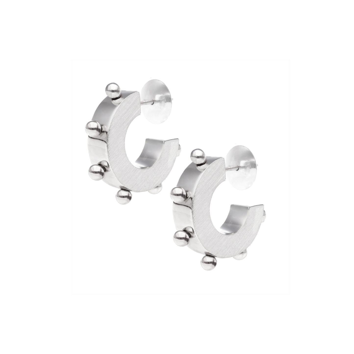 Coral hoops silver