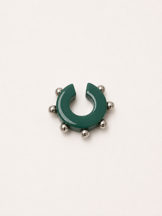 EAR CUFF CORAL DOT VERDE